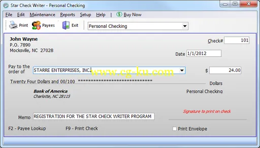 Starre Enterprises Star Check Writer 4.30的图片1