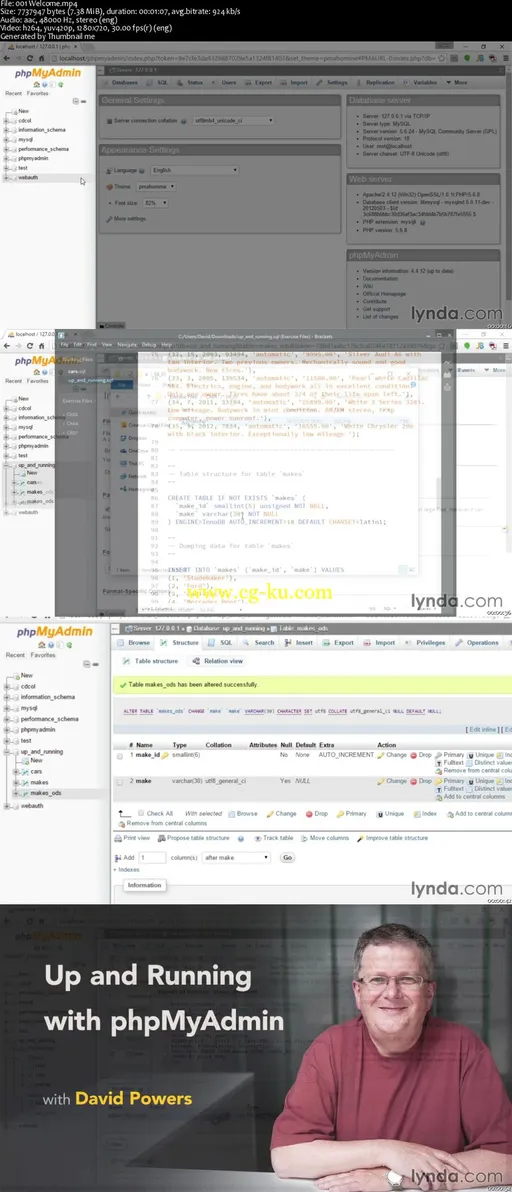 Lynda – Up and Running with phpMyAdmin (Updated Feb 16, 2016)的图片2