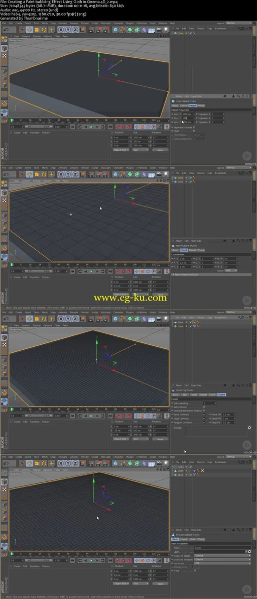 Creating a Paint-bubbling Effect Using Cloth in Cinema 4D的图片2