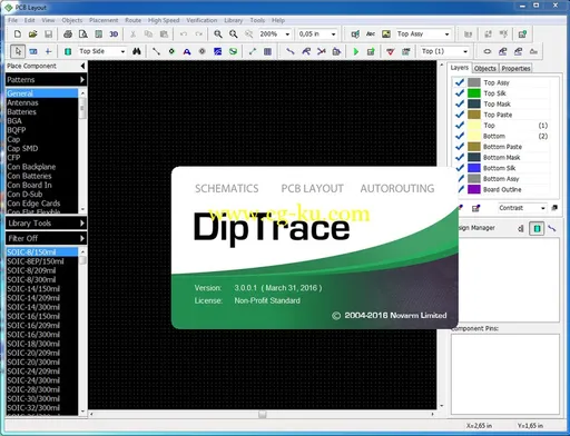 DipTrace 3.1 Beta with 3D Library的图片2