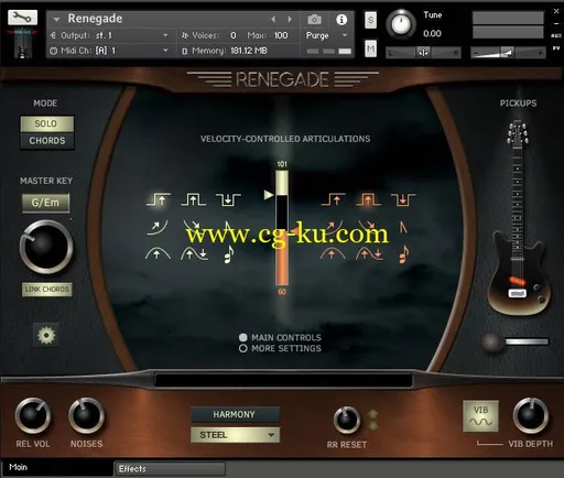 Indiginus Samples Renegade Electric Guitar KONTAKT的图片2
