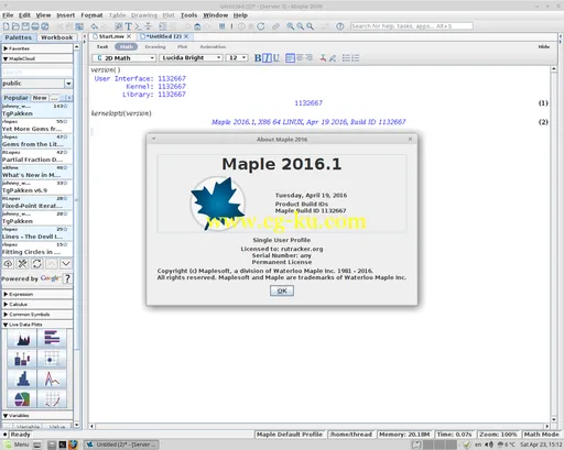 Maplesoft Maple 2016.1 Linux的图片2