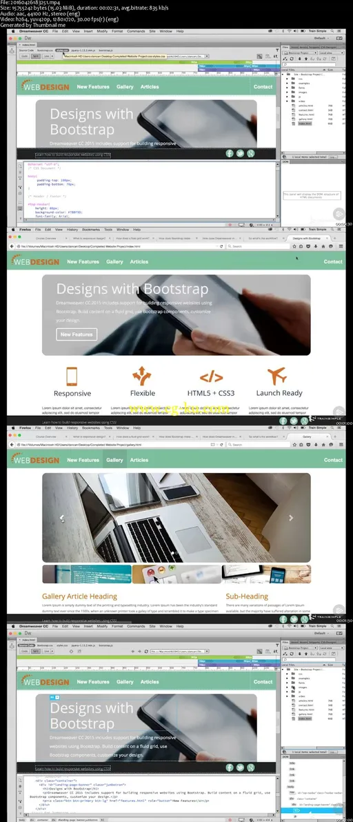 Dreamweaver CC Responsive Design with Bootstrap的图片2