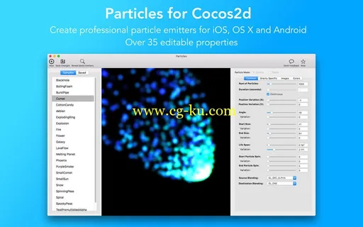 Particles for Cocos2d 2.4.1 build 587 MacOSX的图片1