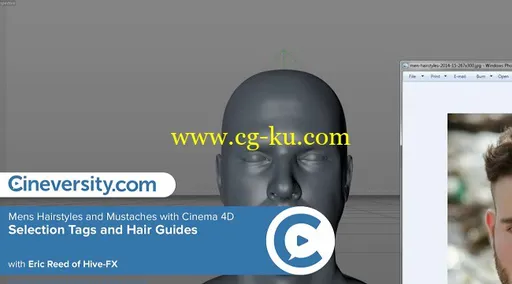 Cineversity – Mens Hairstyles and Mustaches with Cinema 4D的图片1