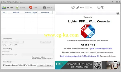 Lighten PDF to Word Converter 5.0.0 + Portable的图片1