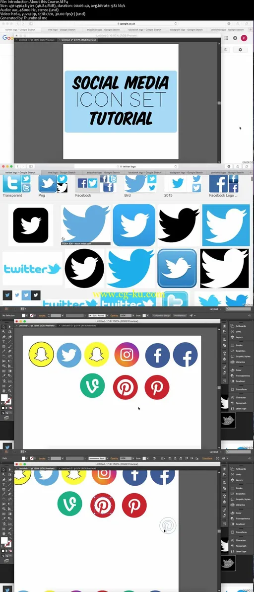 Create your own Set of Social Media Vector Icons with Adobe Illustrator的图片2