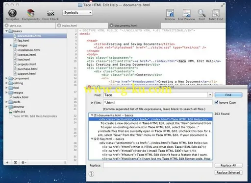 Taco HTML Edit 3.0.8 MacOsX的图片1