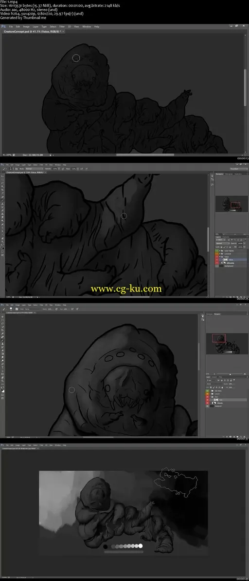 Digital Painting: Creating Your First Grayscale Character In Photoshop的图片1