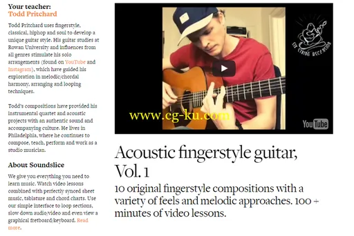 Soundslice – Acoustic fingerstyle guitar Vol. 1 with Todd Pritchard的图片1