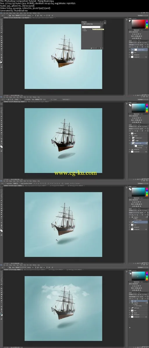 Photoshop Composition Tutorial – Flying Boat的图片1