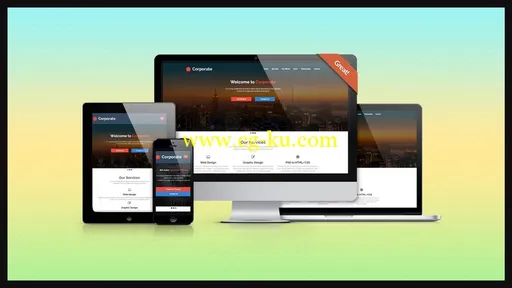 Learn PSD to Responsive Parallax HTML/CSS Web Design的图片1