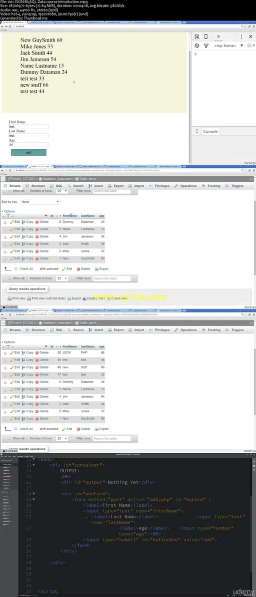 JSON AJAX data transfer to MySQL database using PHP [Completed]的图片2