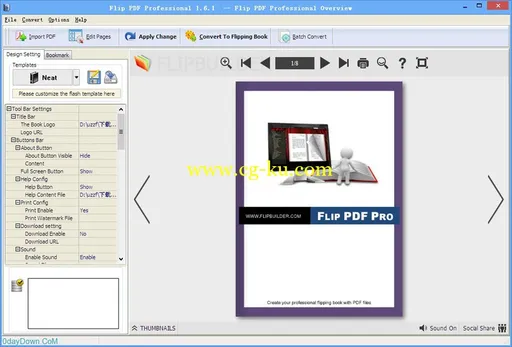 Flip PDF Professional 1.9.0 PDF电子书制作软件的图片1