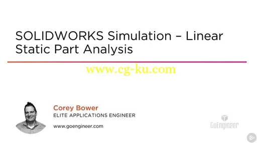 SOLIDWORKS Simulation – Linear Static Part Analysis的图片1