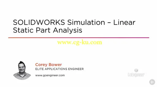 SOLIDWORKS Simulation – Linear Static Part Analysis (2016)的图片1