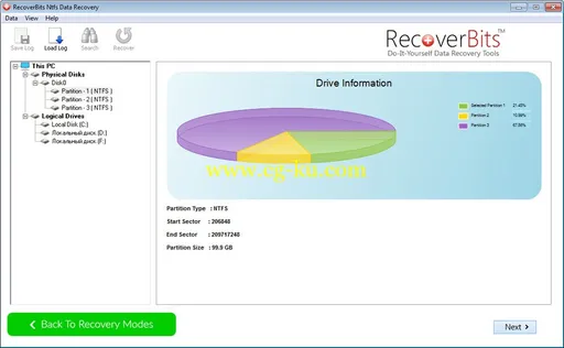 RecoverBits NTFS Data Recovery 2.4的图片1