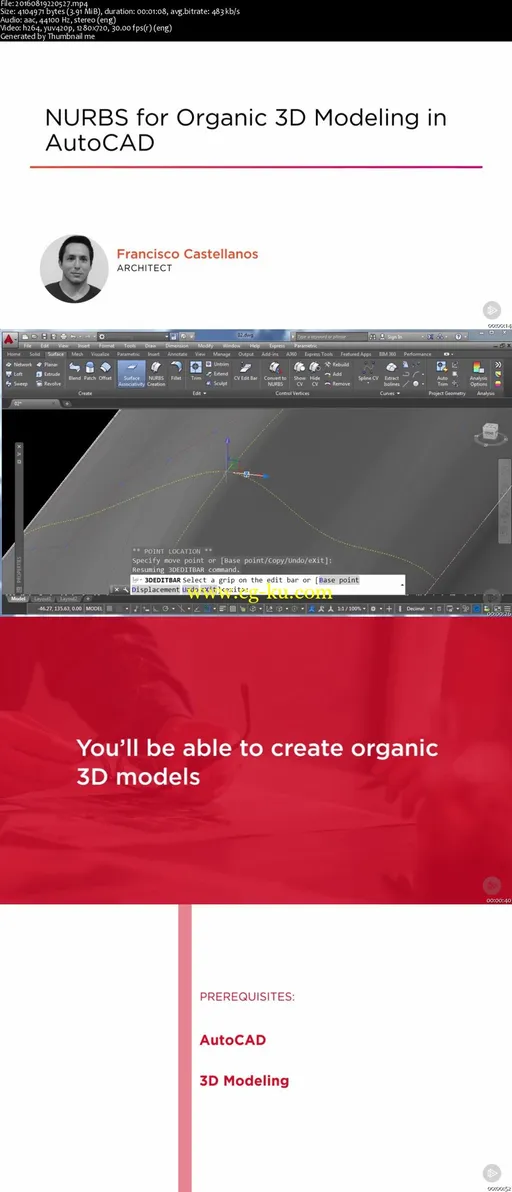 NURBS for Organic 3D Modeling in AutoCAD (2016)的图片2