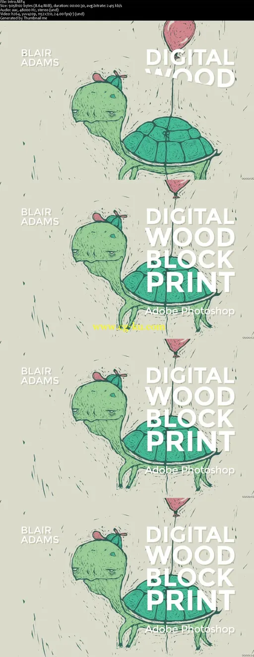 Digital Woodblock Print – Adobe Photoshop的图片2