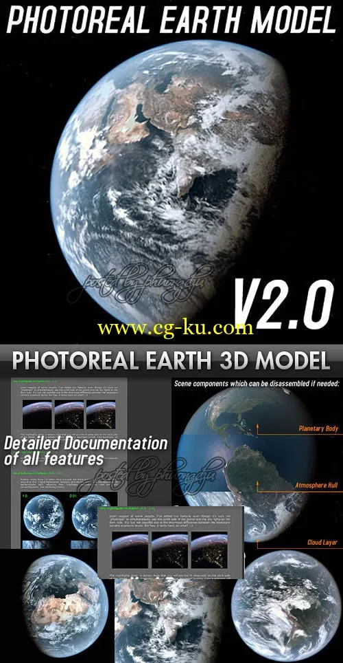 TurboSquid – Photoreal Dynamic Earth Model的图片1