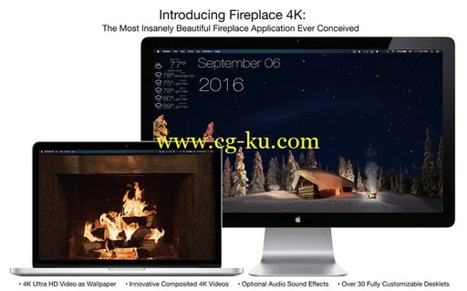 Fireplace 4K v1.0 MacOSX的图片1