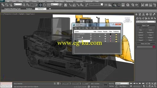 The Dozer – Part 1 – Building & Rendering a High Poly Dozer in 3ds Max的图片2