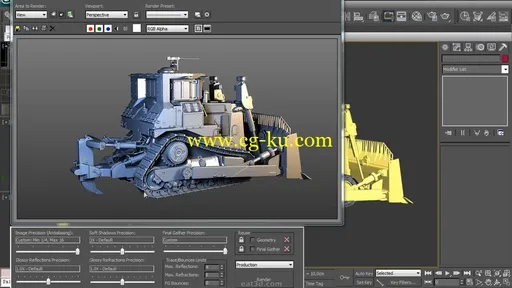 The Dozer – Part 1 – Building & Rendering a High Poly Dozer in 3ds Max的图片3