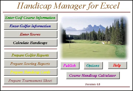 Handicap Manager For Excel 2007 / 2010 / 2013 / 2016 v6.01的图片1