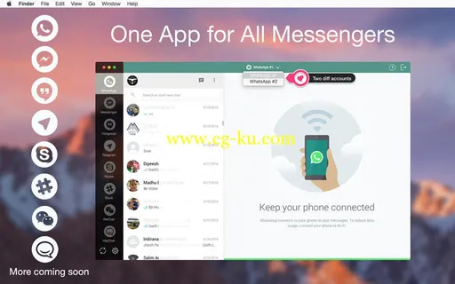 One Chat All in one Messenger 2.0 MacOSX的图片1
