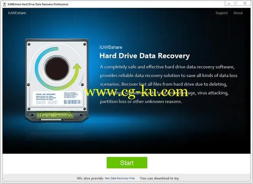 IUWEshare Hard Drive Data Recovery Professional 1.9.9.9的图片1