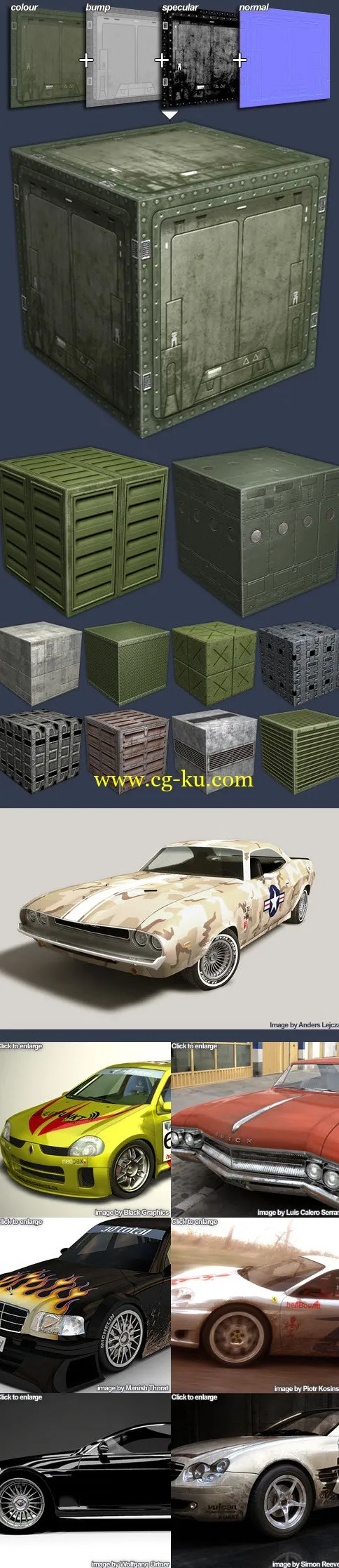 3D Total: Textures V8:R2 – Vehicles 汽车贴图材质的图片2