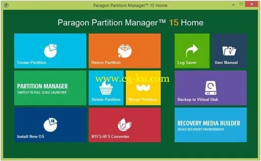 Paragon Partition Manager 15 Home 10.1.25.779 (x86/x64)的图片1