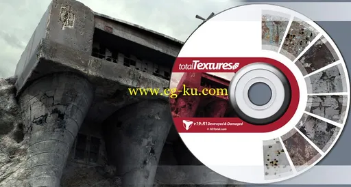 3D Total: Textures V19 – Destroyed & Damaged 毁坏及受损效果题材的材质库的图片1