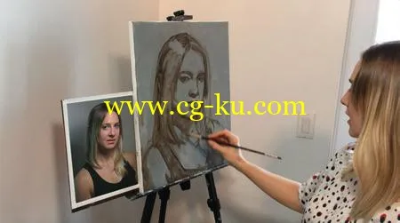 Portrait Painting From A Photo: Underpainting的图片1