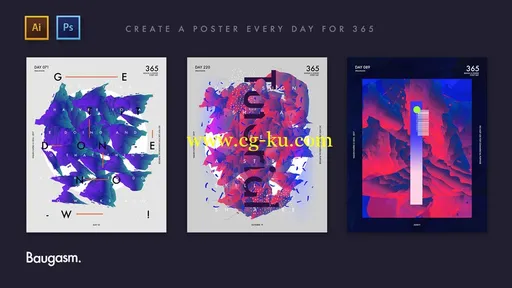 Baugasm™ Series #3 – Create an Abstract Poster with Gradient Shapes的图片2