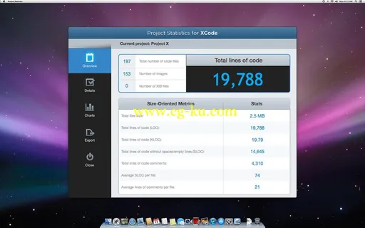 Project Statistics for Xcode v1.3 MacOSX的图片1