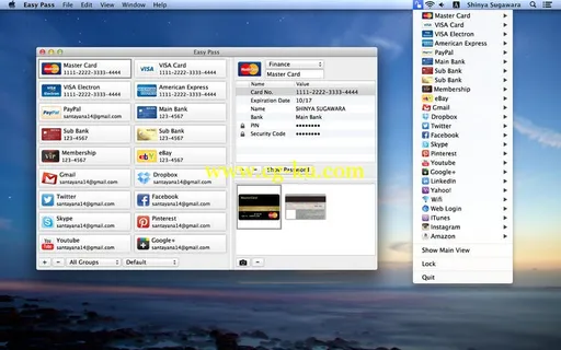 Easy Pass Password Manager v1.7 MacOSX的图片1