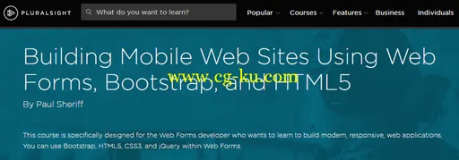 Building Mobile Web Sites Using Web Forms, Bootstrap, and HTML5的图片1