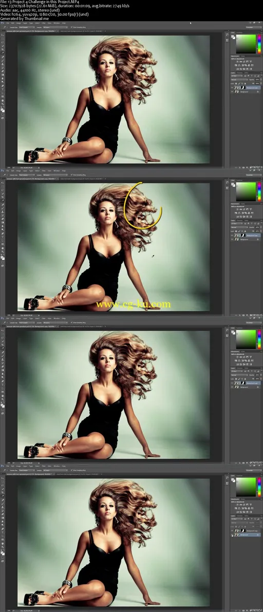 Masking Women Hair in Photoshop : Part4 (Project4)的图片2