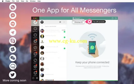 One Chat – All In One Messenger 2.3.0 MacOSX的图片1