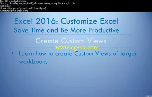 Excel 2016 Customize Excel – Save Time & Be More Productive的图片2