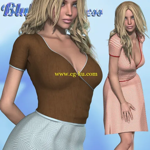 Renderosity Blubelle Dress V4-A4-G4的图片1