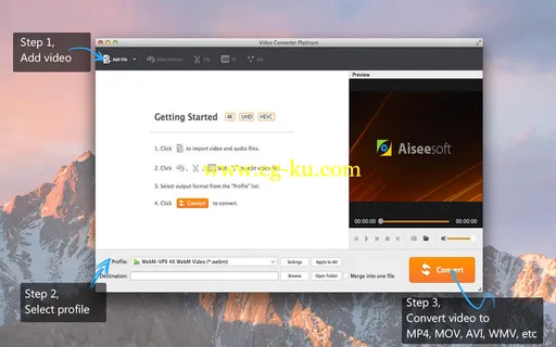 Aiseesoft Video Converter Platinum For Mac 6.6.27的图片1