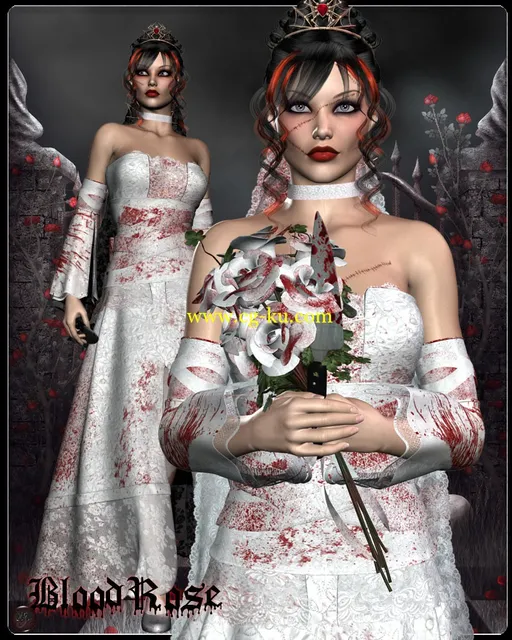 Renderosity Blood Rose for Lysithea Bride的图片1