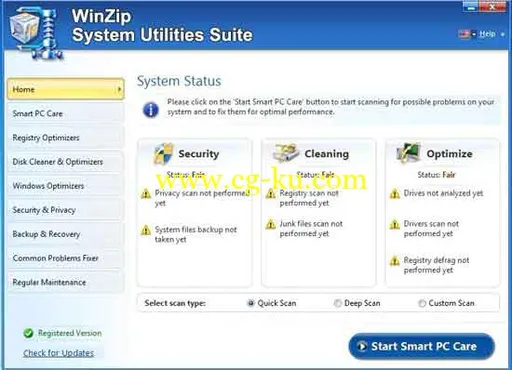 WinZip System Utilities Suite 2.0.648.14990 系统实用工具的图片1