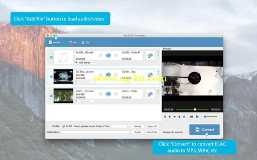 Any FLAC Converter 3.8.19 MacOSX的图片1