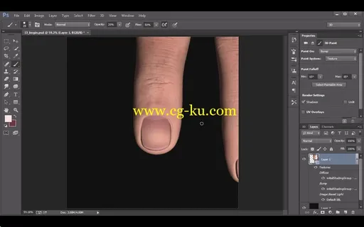 Eddie Russell – Painting Realistic 3D Skin Textures in Photoshop: Hands的图片3