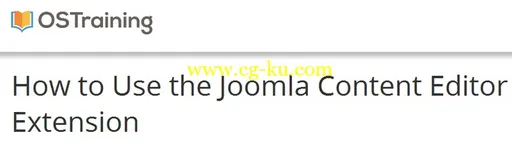 How to Use the Joomla Content Editor Extension的图片1