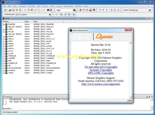 Mentor Graphics QuestaSim SE 10.4e的图片1