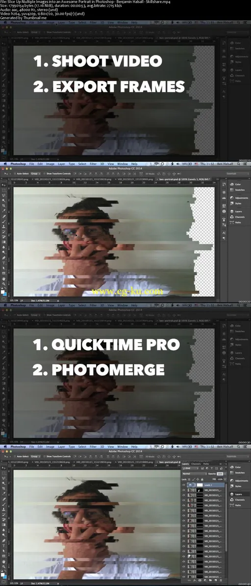 Slice Up Multiple Images into an Awesome Portrait in Photoshop的图片2